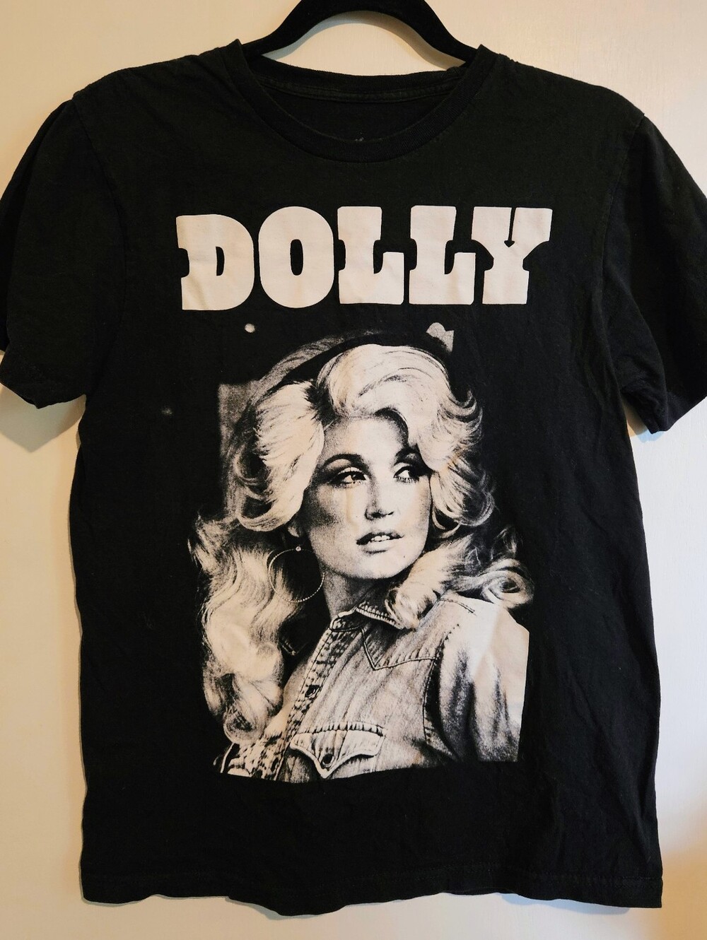 Official Dolly Parton Black Graphic T-Shirt Women's Small 100% Cotton